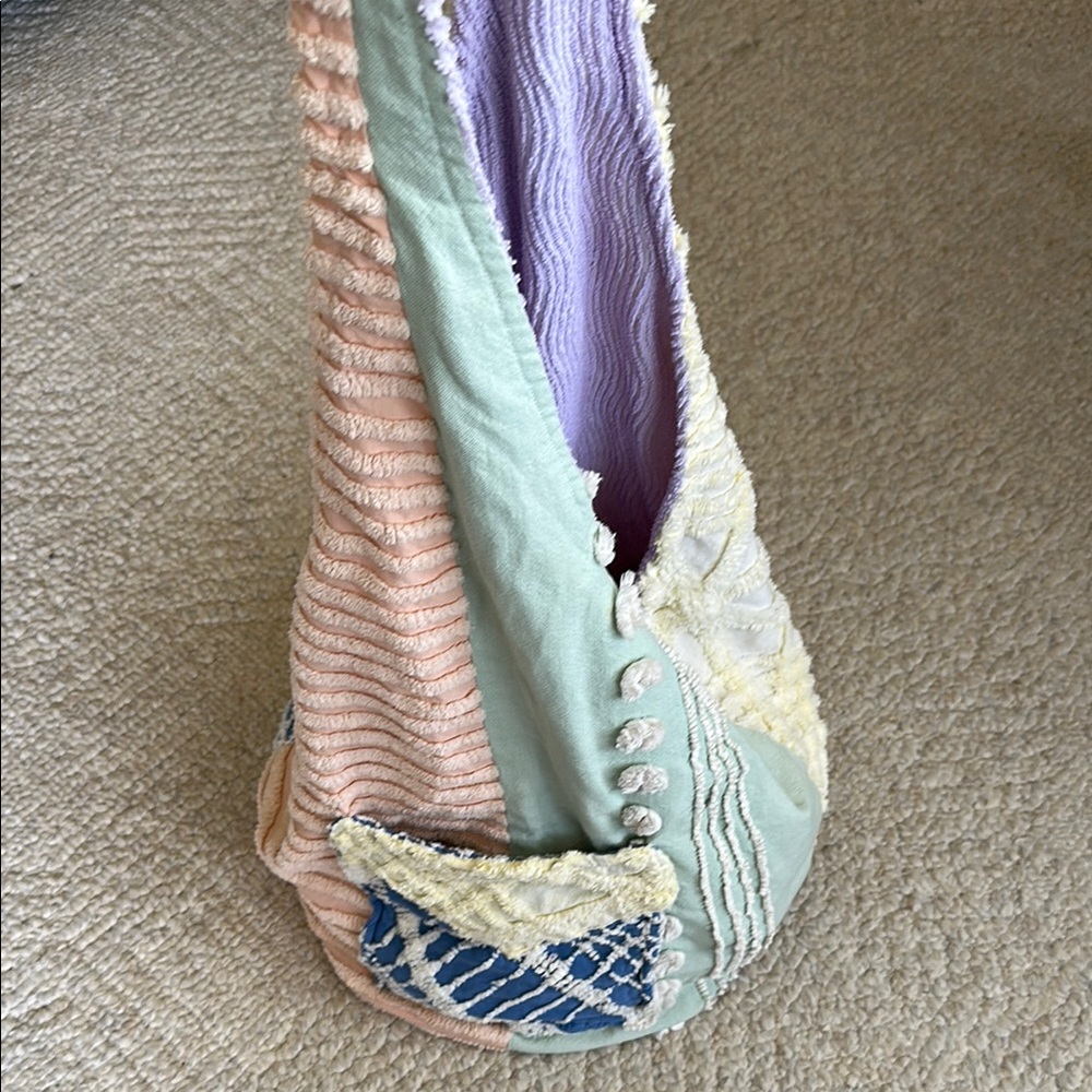 Reversible Pastel Patchwork Hobo Bag